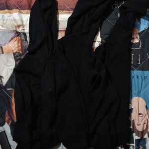 (3) Girls Cropped Black Hoodies